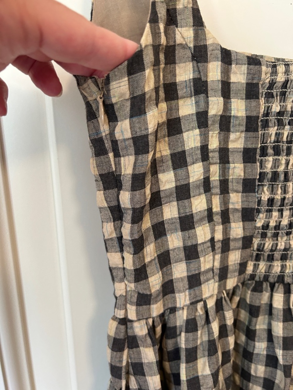 Princess Polly Black and Cream Gingham Midi Dress - Picture 7 of 9